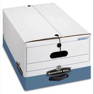 Fellowes Bankers Box - 24 x 12 x 10 1/4" White Letter Size String Button Closure
